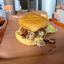 The Bearded Pig signature dishes Brisket SandwichBurnt EndsSan Marco